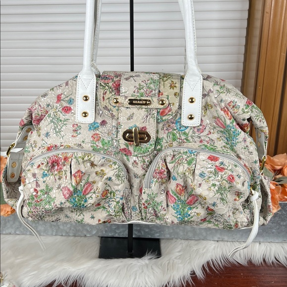 Shimmery Sharif Leather Satchel - Picture 1 of 12